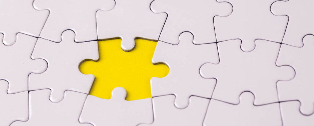 puzzle with one piece missing